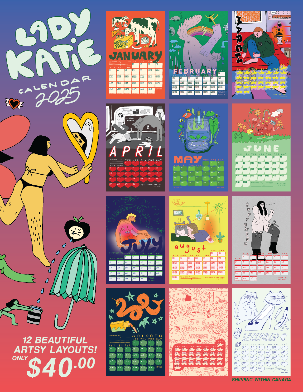 Lady Katie Calendar 2025